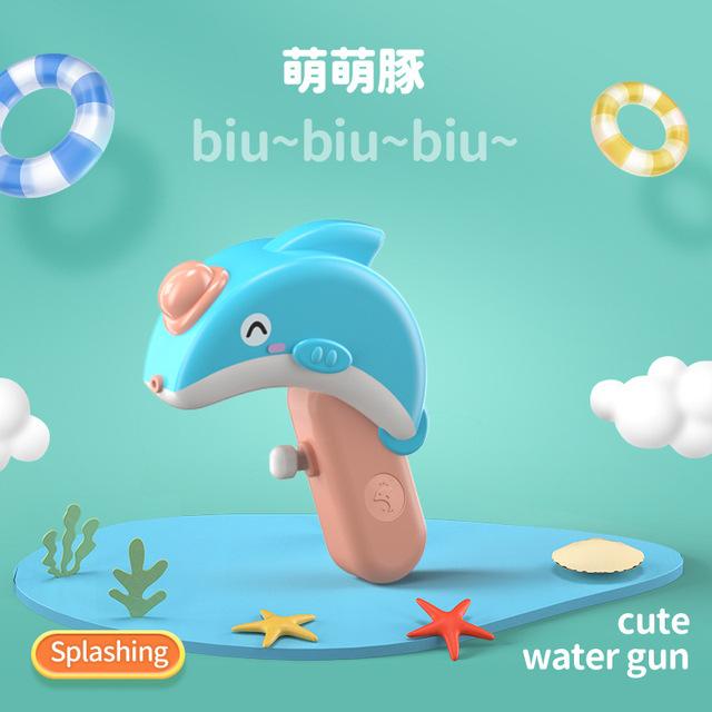 Dinosaurier-Wasserpistole für Kinder, Cartoon, niedlich, lustig, für den Strand, im Freien, Wasserschlacht, kleine Cartoon-Tier-Wasserpistole, Bad, absorbierendes Spielzeug