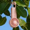 3-Speed Portable Handheld Fan - USB Rechargeable, Lightweight Wearable Design, Button Control for Indoor & Outdoor Use