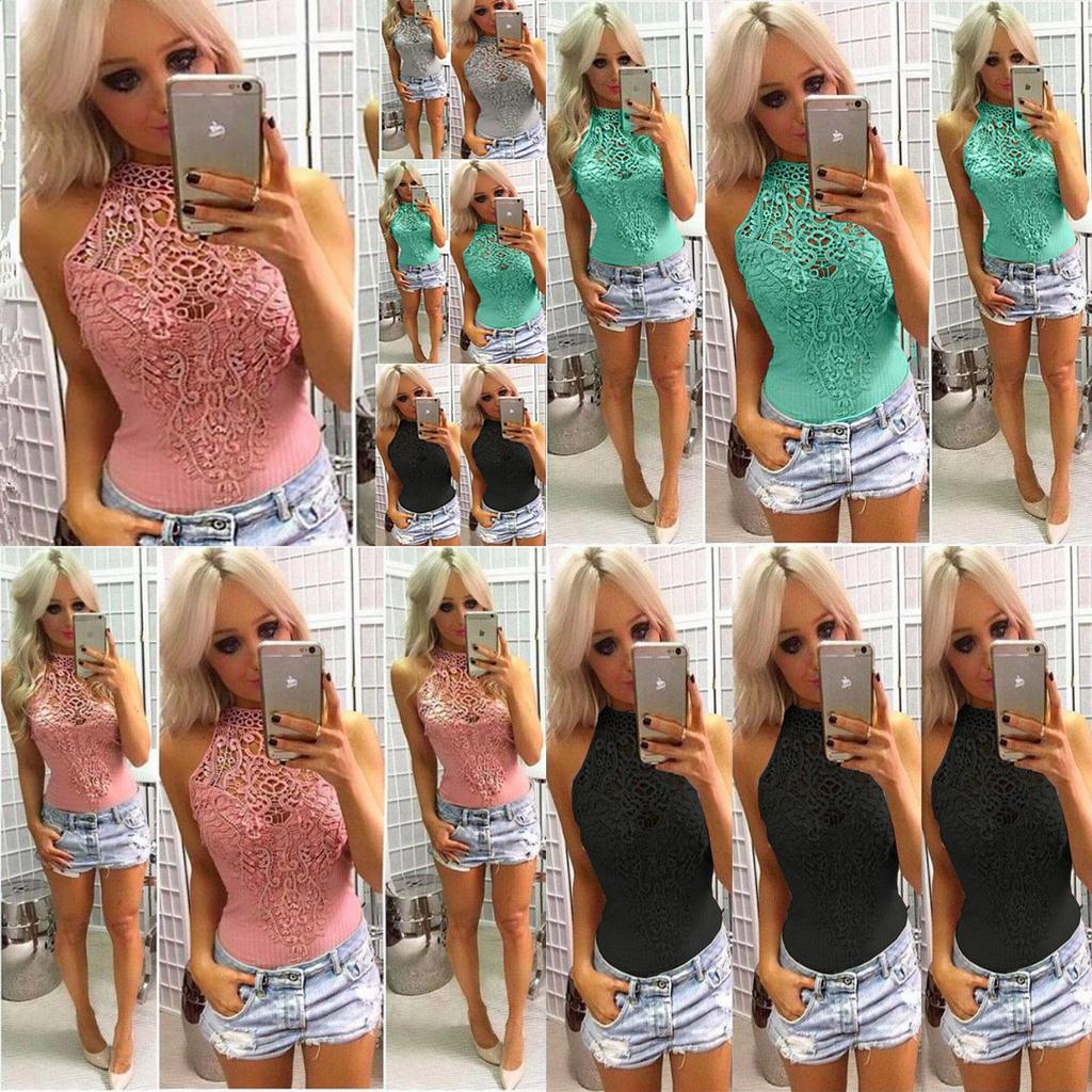 Stilvoller Damen Spitzenbody ohne Ärmel mit klassischem Choker und Stretch-Passform