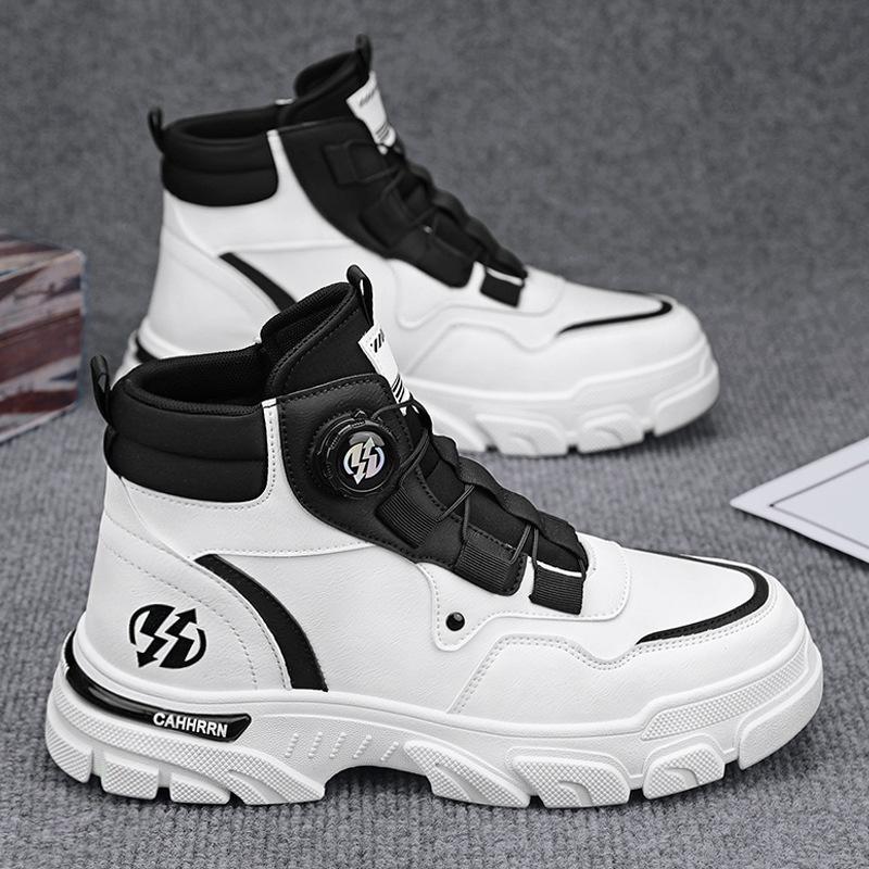 

Outdoor tooling boots men s trend Martin boots velvet autumn and winter high-top men s shoes 2024 heightening locomotive shoes men s 44