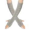 Women's Winter Warm Wool Gloves, Fingerless Long Sleeve Extended Gloves