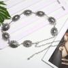 Fashion Metal Women's Waist Chain Adjustable Durable Retro Waist Chain Gold/Silver Carved Chain Belt
