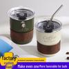 Portable Stainless Steel Outdoor Camping Mug with Wood Sleeve and Custom Logo
