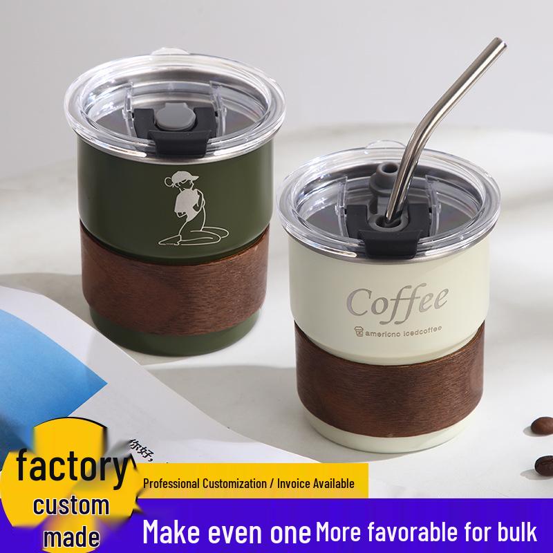 304 Stainless Steel Coffee Cup - Single Layer Milk Cup for Camping & Engraving