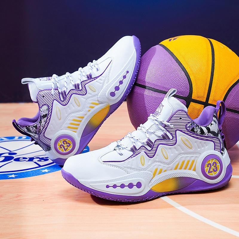 Basketballschuhe Jugendsportschuhe rutschfest verschleißfest stoßdämpfend Zementboden tatsächlicher Kampf kleine Größe 36 Lauf-Sportschuhe Herren