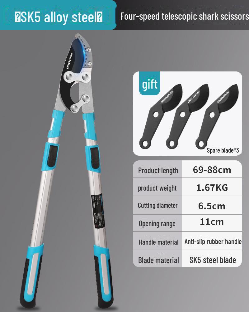 "Green Forest Heavy-Duty Pruning Shears: Strong, Labor-Saving Scissors for Thick Branches and Fruit Trees"