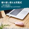 ELECOM Mouse Bluetooth Wireless Mouse Slint Silent Thin Mobile 4 Buttons Rechargeable Connectable to 3 Devices Pink M Size Multi-pairing M-TM15BBPN