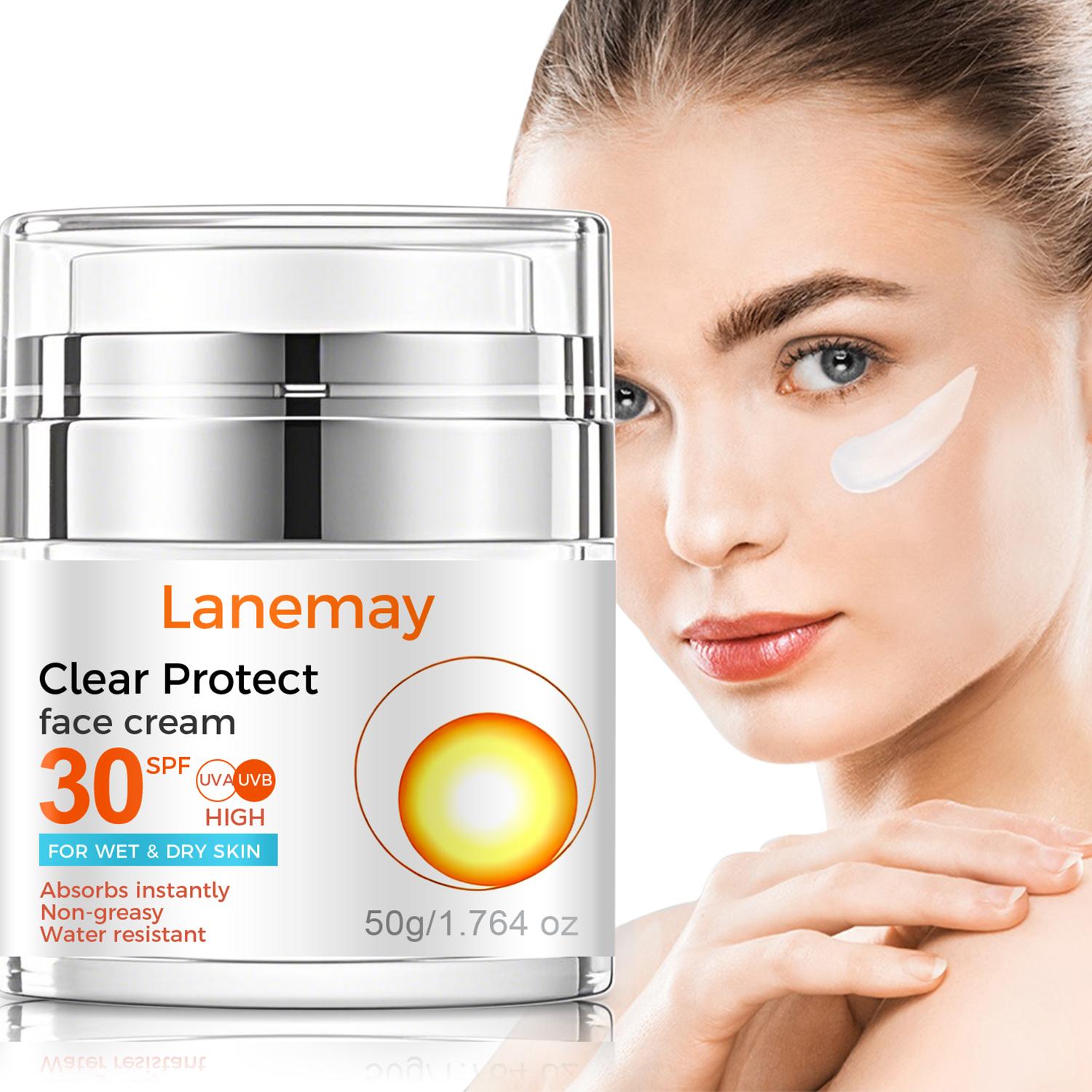 

Clear Protect Face Cream-Moisturizes And Helps Protect Against The Sun For 48 Hours-Suitable For All Skin Types, 50g