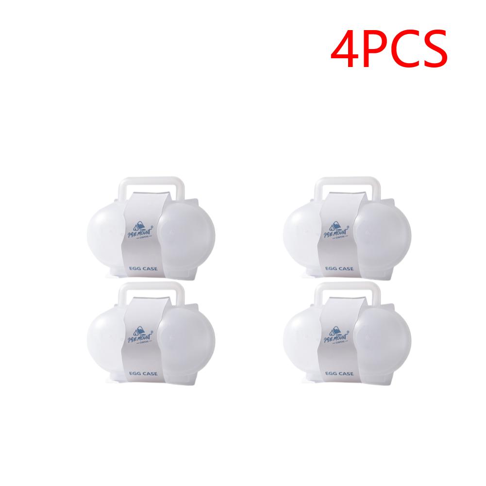 

4-10PCS 2 Grid Egg Box Egg Container Egg Organizer Box Anti Shake Boiled Egg Holder Case with Handle for Camping Picnic