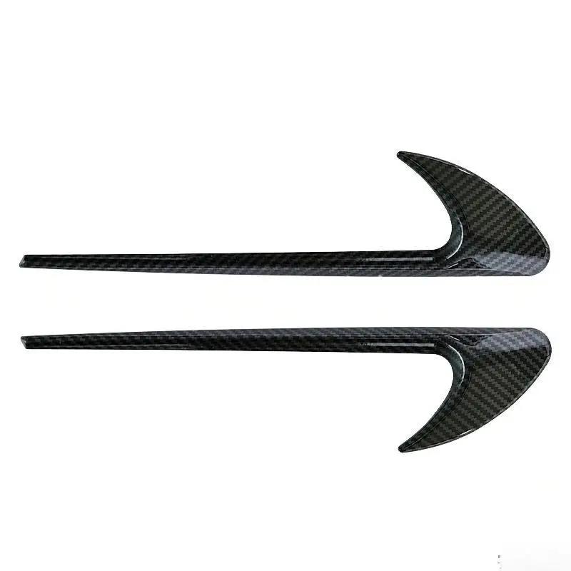 2Pcs ABS Car Side Sticker Vent Fender Trim Emblem Blade  Trim For Mercedes Benz AMG V8 C200 C300 E300 E400 W213 C-Class W205