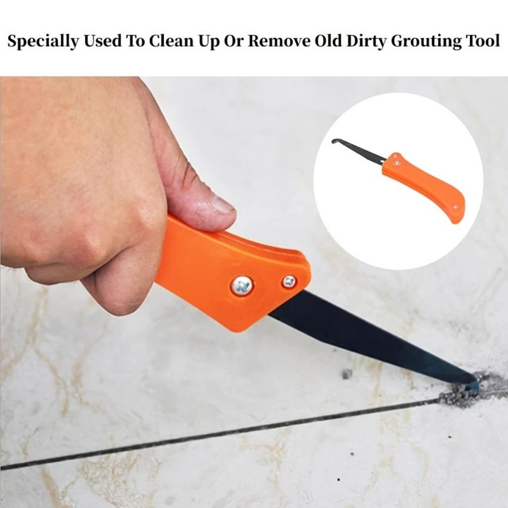 1 buc. Instrument de curățare a îmbinărilor cu cârlig pentru cusături, cuțit de țiglă pliabil profesional.