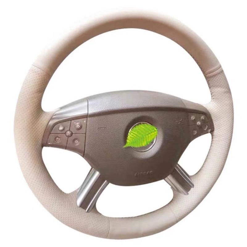 For Mercedes Benz W164 M-Class ML350 ML500 X164 GL-Class GL4 Hand-stitch Non-slip Black  Leather Car Steering Wheel Cover