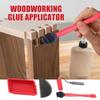Woodworking Brush Tool Set Soft Silicone Glues Applicator Thin Scraper Glues Tray DIY Crafts Glues Spreader Brush with Tray