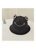Sweet And Cute Frog Face Embroidered Fisherman Hat For Women Style Sun Protection Breathable Spring Summer Cap