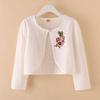 Embroidered Cotton Lace Girls' Sun Protection Cardigan