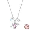 New Original 100% 925 Silver Firefly & Cross Guardian Pendant Women's Necklace Elegant Anniversary Birthday Gift