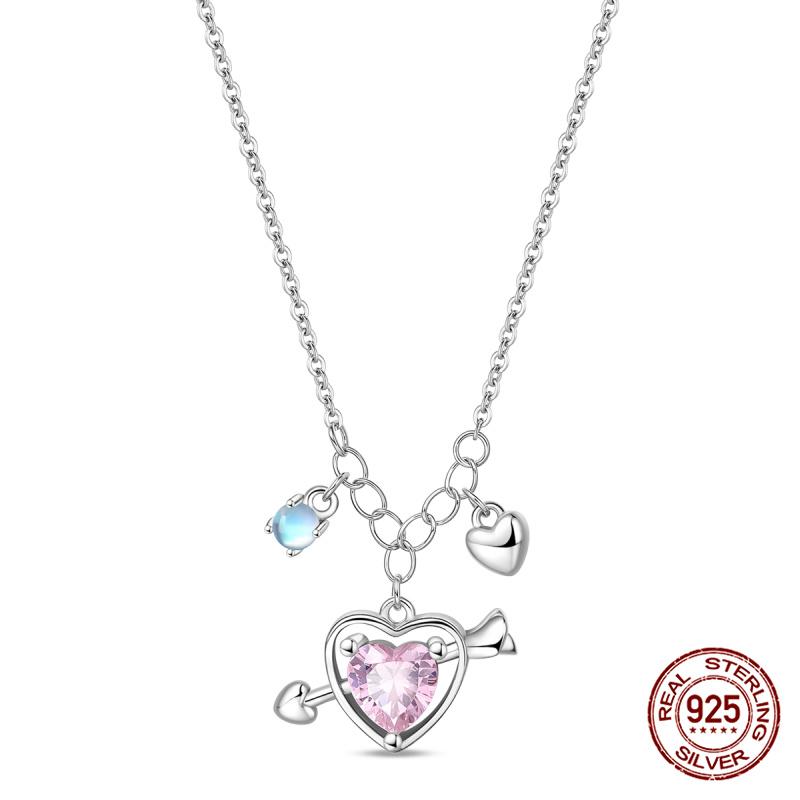 New Original 100% 925 Silver Firefly & Cross Guardian Pendant Women's Necklace Elegant Anniversary Birthday Gift