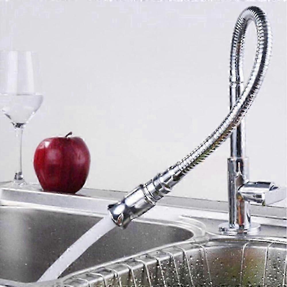 Outdoor Kitchen Sink Faucet with Flexible Neck - 360 Rotatable Single Handle Cold Water Tap