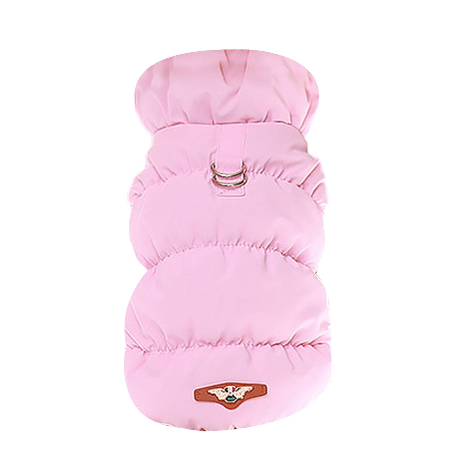 

Одежда для домашних собак Зимняя теплая одежда Ветрозащитный собачий снеговик Подарок для крупной собаки Прочное Удобное и Дышащее пальто XS розовый