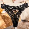 CINOON Women Sexy Lace Panties Transparent Low-waist Underpant Hollow Out Thong Female  Embroidery G-string Underwear Lingerie