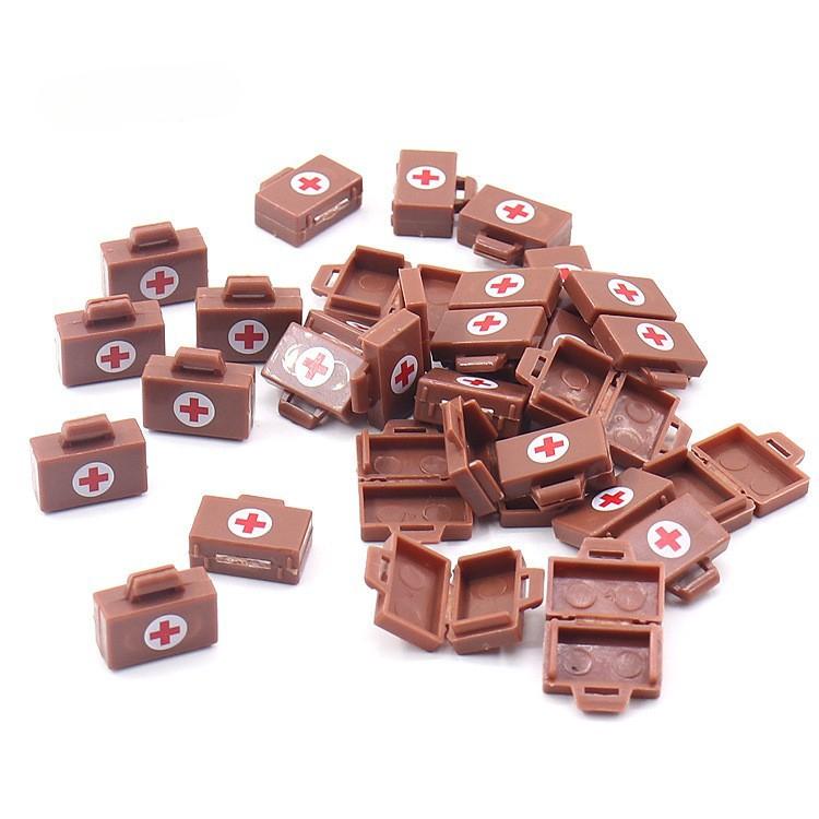 10pcs Military Building Block Doll Accessories Suitcase Medical Box Parts Children'S Toys Assembly Building Block