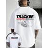European Sizes Boats Graphic Pluse Size T-Shirt for Fishing Enthusiasts - Stylish White Tee Featuring Fish Design and Bold 'TRACKER Boats' Print