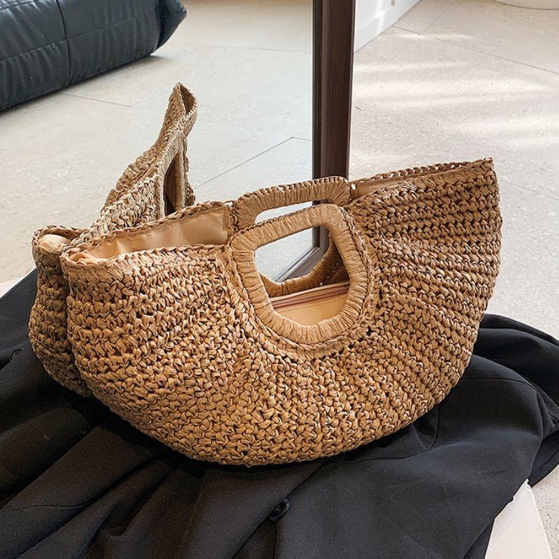 Summer Ethnic Style Straw Handbag for Women - Stylish Woven Beach Vacation Tote