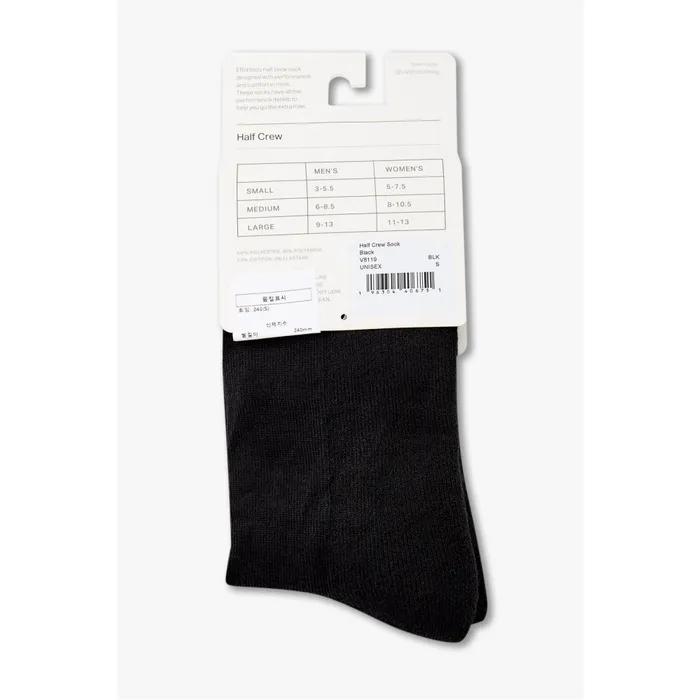 [Unisex] Half Crew Socks_Black VR15374005