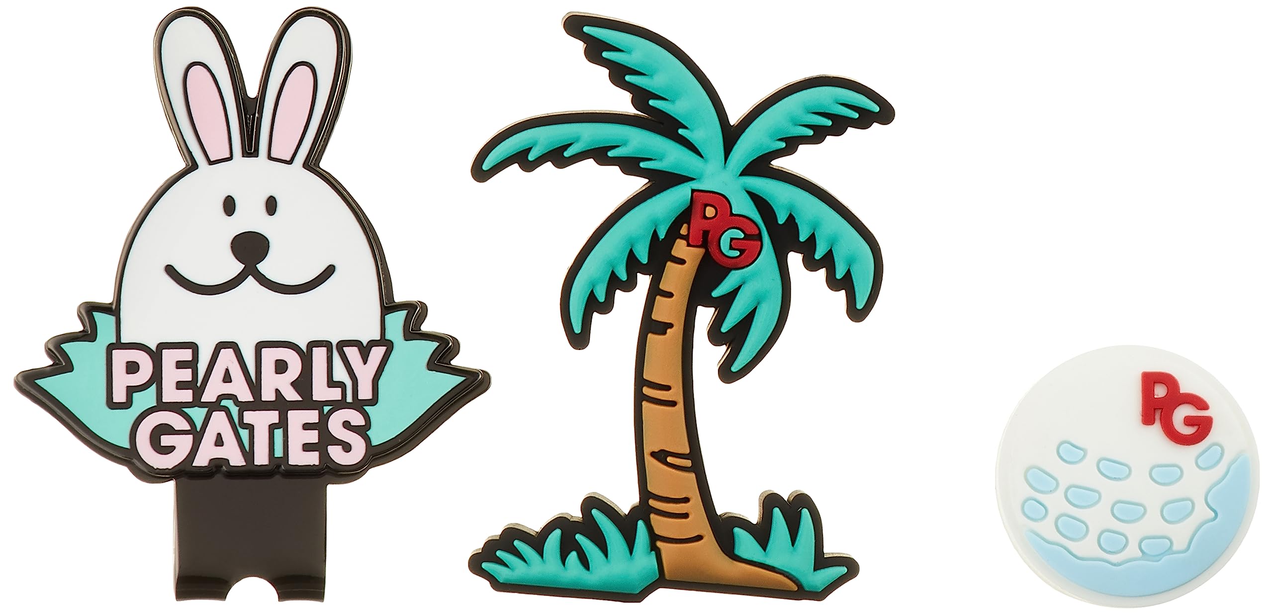 

PEARLY GATES Unisex Ball Marker, SURF & TURF Pattern, PVC Marker / 053-3184601 090_Palm Tree x Ball, FR
