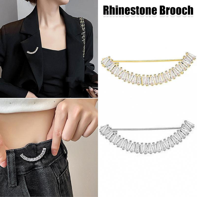 1PC Durable Feminine Fixed Buckle Exquisite Sturdy Multi-functional Shine Suit Rhinestone Understated Luxury Brooch