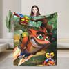 Crashed Game Bandicoots Blankets Aku Wool Vintage Breathable Throw Blankets for Coverlet Textile Decor