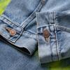 Balenciaga Large Fit Grafitti Backlogo Denim Jacket 678354TDW143341