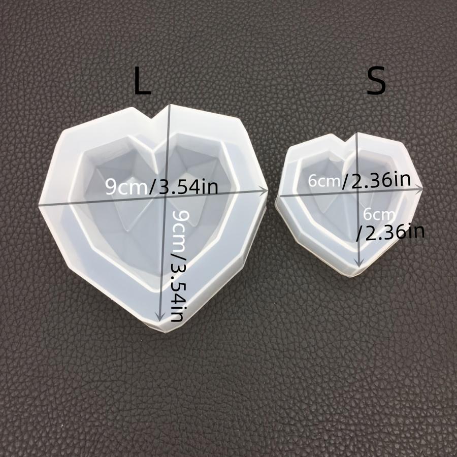 Resin Casting Molds Geometric 3D Heart-Shaped Silicone Mold Candle Soap Making Candle Supplies Valentine'S Day Mold