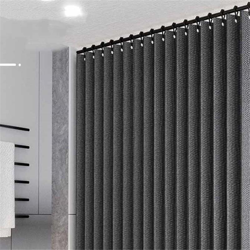 Skládací sprchový závěs se vzhledem lnu - Vodotěsná zástěna do koupelny bez otvorů pro vanu/sprchu, snadná instalace, zástěna pro soukromí