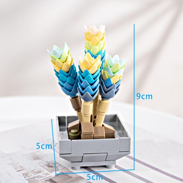 Bukett Moc Block Flower Sukkulenter Potted Building Blocks FIT for 10309 Romantisk sett Montering Murstein Leker For Barn Jenter Gave