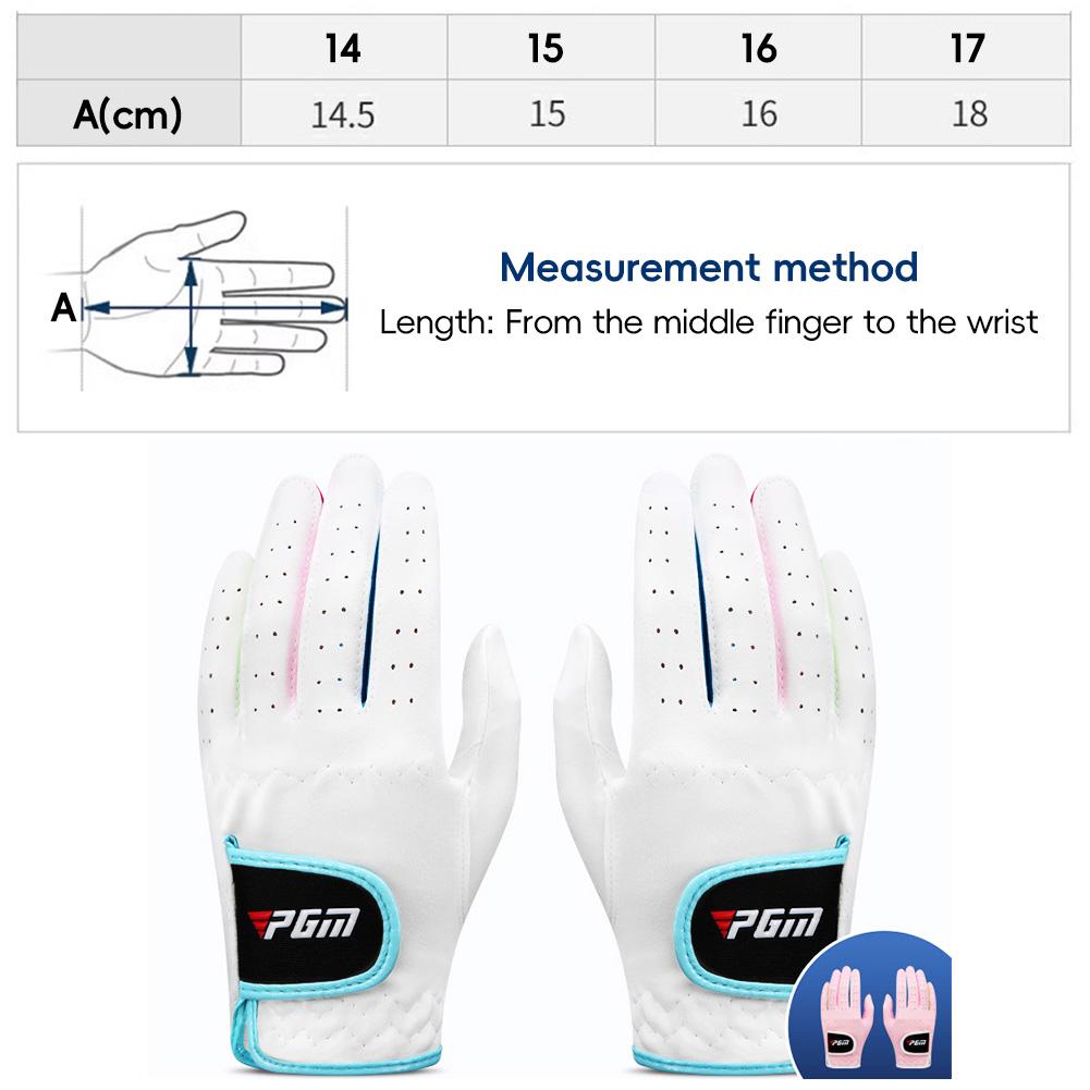 1Pair PGM Authentic Men's Golf Gloves Breathable Leather Sheepskin Left Hand Anti-skid Beginner Practice Accessories