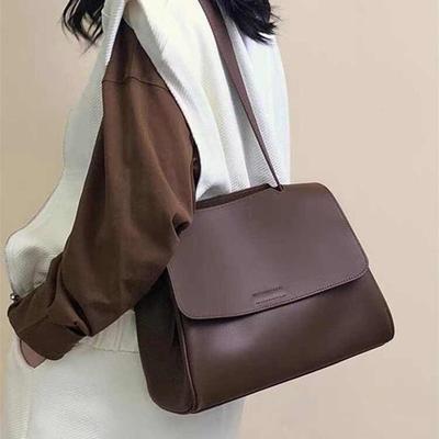 Leather Women's Bags, High-end Portable Shoulder Bags, Cowhide Simple and Fashionable Large-capacity Versatile Messenger Bags, New Models