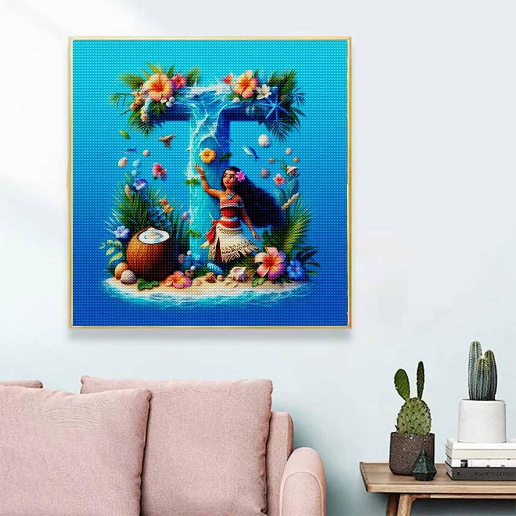 DIY Diamond Painting Round Diamond Motana and The Letter T Full Diamond Mosaic Home Decoration Painting Cross Stitch Kit