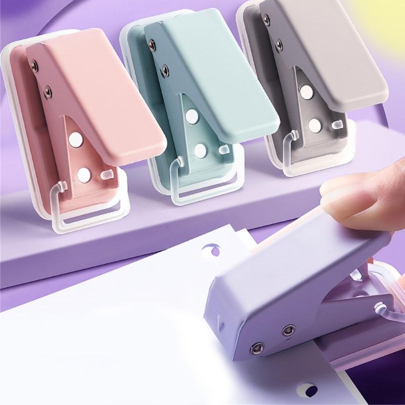 Multifunctional Single Hole Punch 6mm Round Hole Punch Single Hole Punch Handheld Punching Pliers for Office School