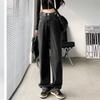 Adjustable wide-leg jeans for women, autumn and winter velvet thickened high-waisted thin straight jeans