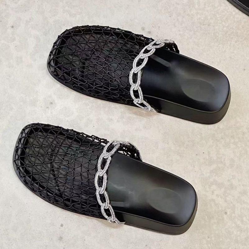 

Баотоу рыболовная сетка полушлепанцы женские летние новые толстая подошва полые дышащие удобные пляжные прохладные шлепанцы 40 чёрный