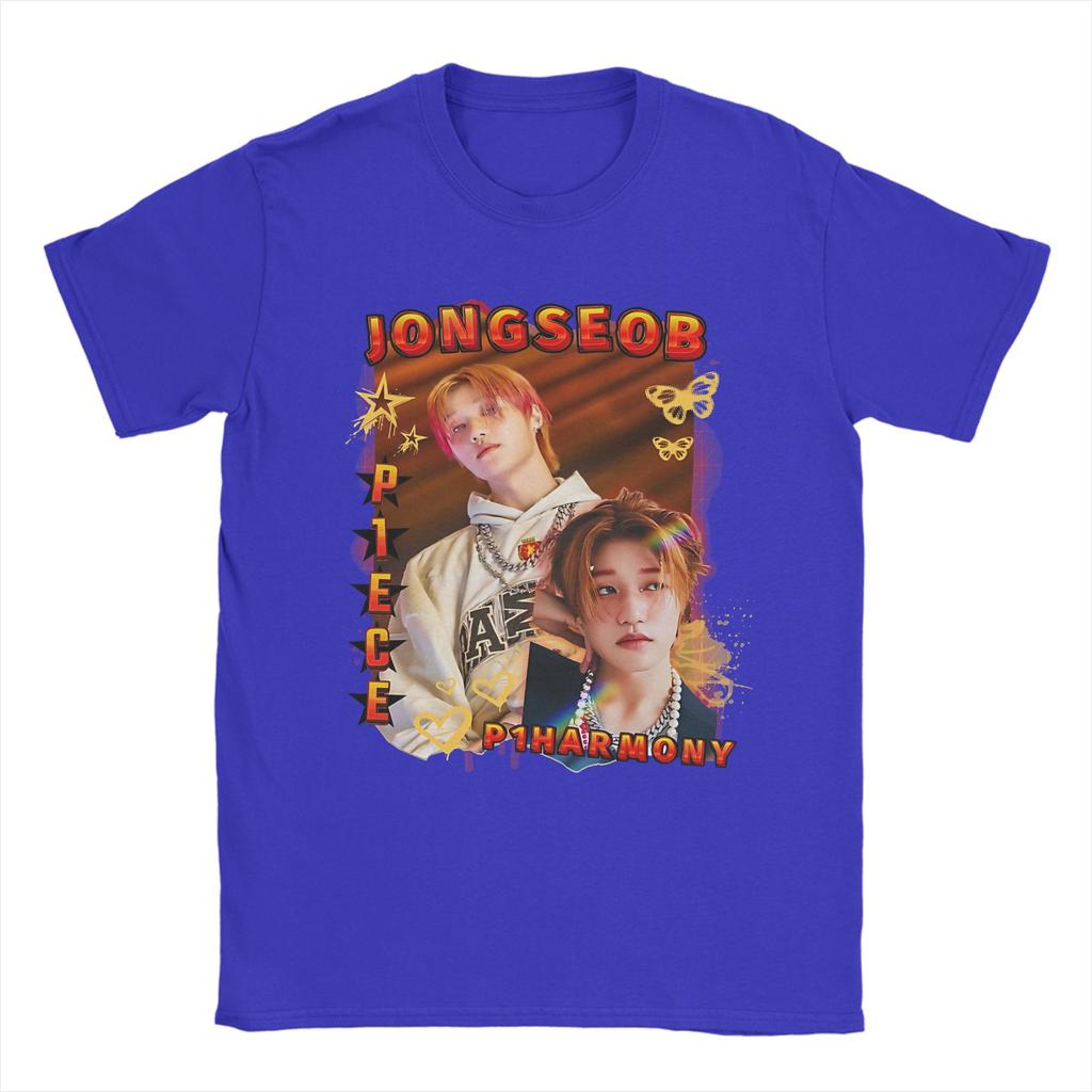 Unisex P1Harmony Jongseob Korean Group KPop T Shirts Cotton Tops Leisure Short Sleeve Crew Neck Tees Plus Size TShirts