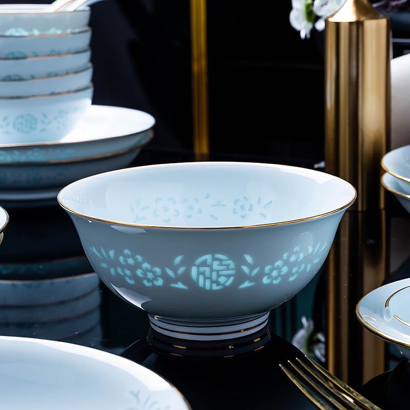 LISM Jingdezhen Retro Celadon 68-Piece Dinnerware Set