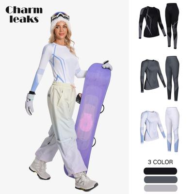 Thermal Underwear 2 Piece Set for Women Ski Base Layer for Cold Weather Thermal Long John
