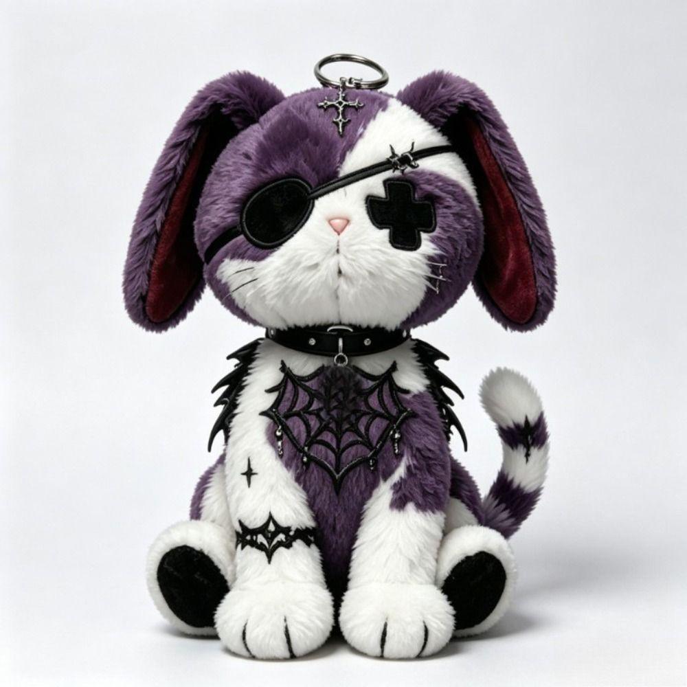 Acrylic Material Cat Keychain Wounded Cat Style Bag Charm Ornament Halloween Accessories
