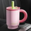 810ml Thermal Mug with Handle Insulated Straw Tumbler with Lids 316 Stainless Steel Coffee Tumbler Termos Cup for Travel Mug