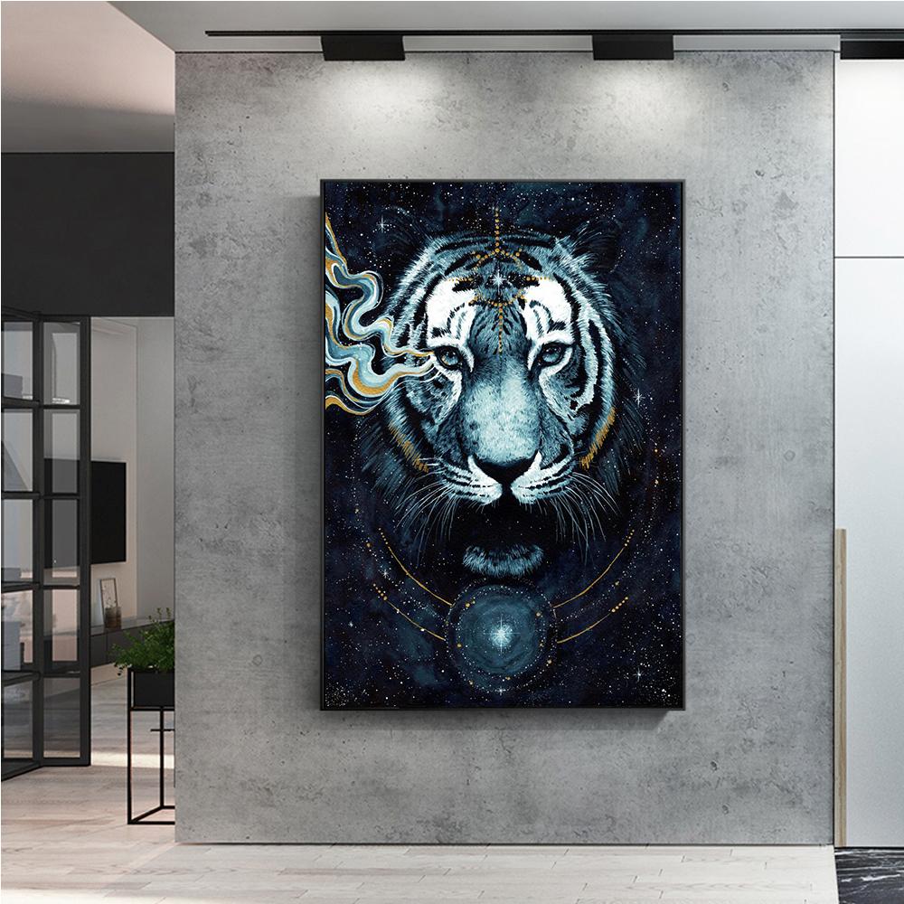 Animal Dark Beast Wolf Tiger Lion Bear Prints Poster Canvas Painting Modern Wall Art Pictures For Living Room Bedroom Home Decor