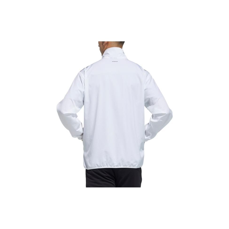 Adidas Three-Stripe Zip-Up Collar Jacket Men Jackets White GN0821