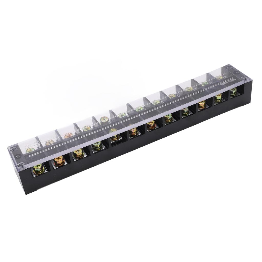 100A Terminal Strip Dual Row Large Current Wire Barrier Block Terminal Strip with Transparent Cover