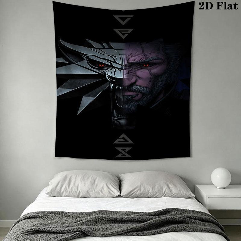 The Witcher Wall Hanging Printed Fabric Blanket Decorative Tapestries for Bedroom Living Room Home Decor